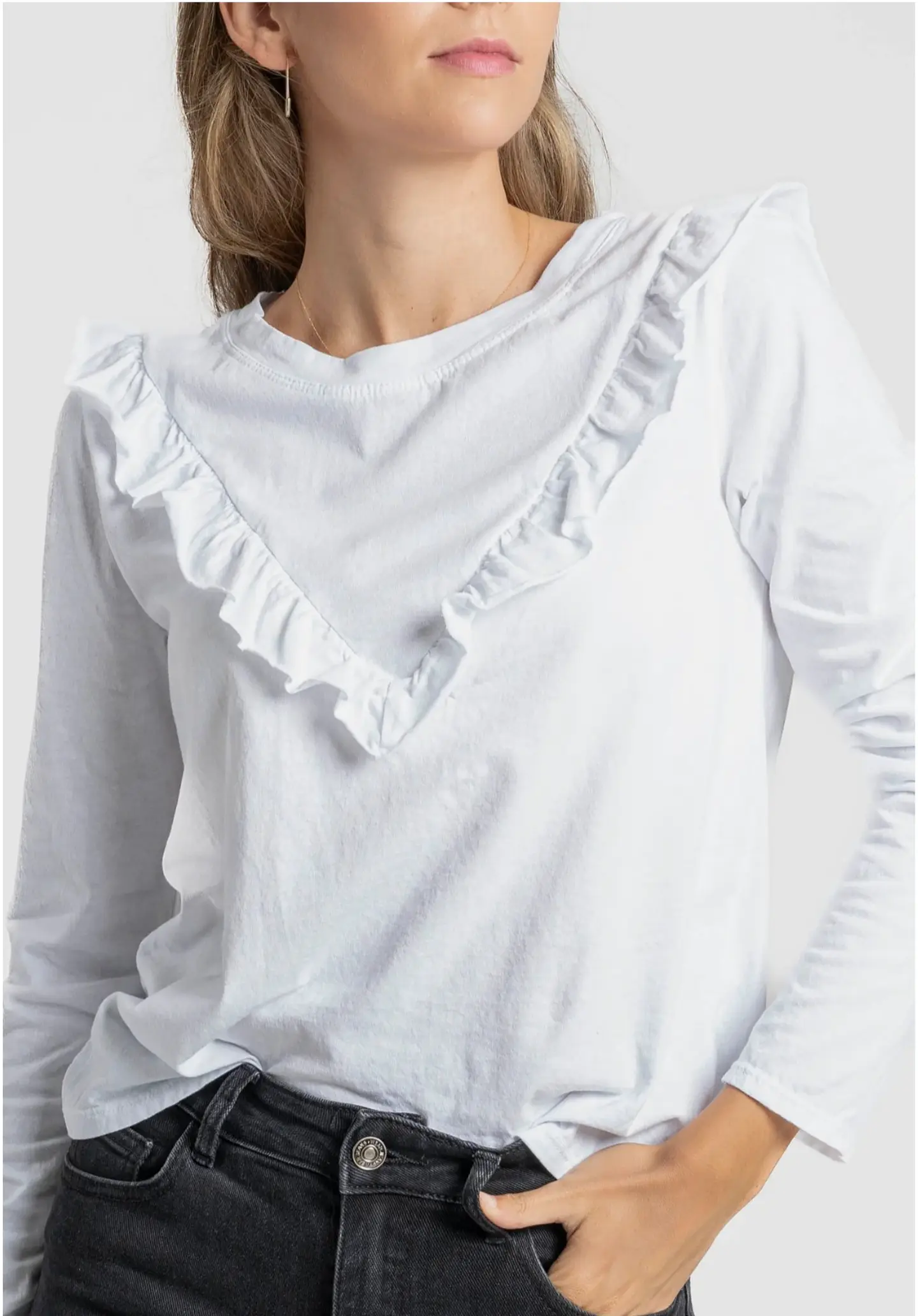 Blusa manga comprida 95% algodão 3