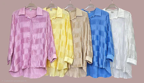 Camisa acetinada