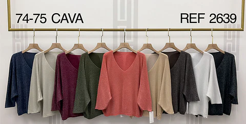 Blusa malha fina com brilhos