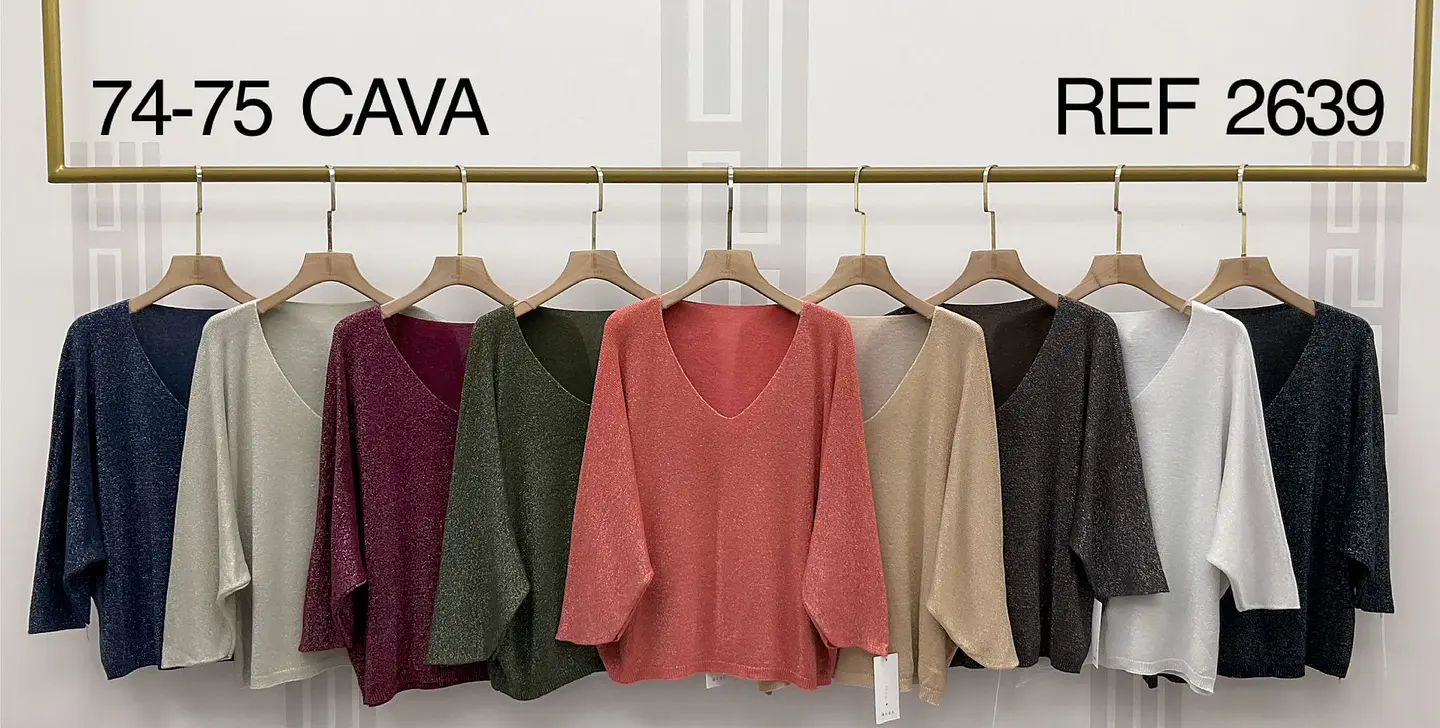 Blusa malha fina com brilhos 1