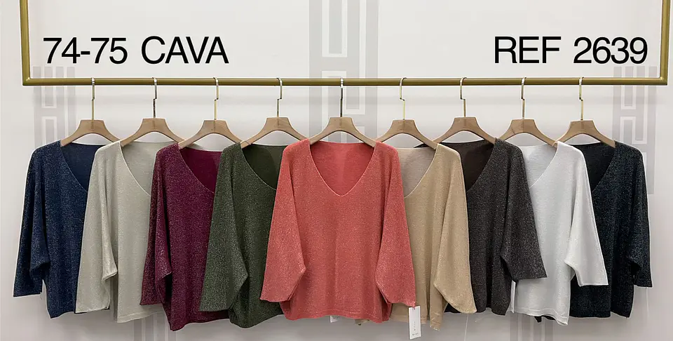 Blusa malha fina com brilhos 1