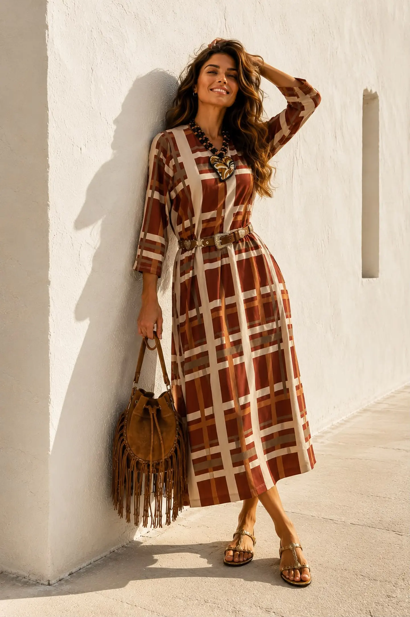 Vestido manga 3/4 3