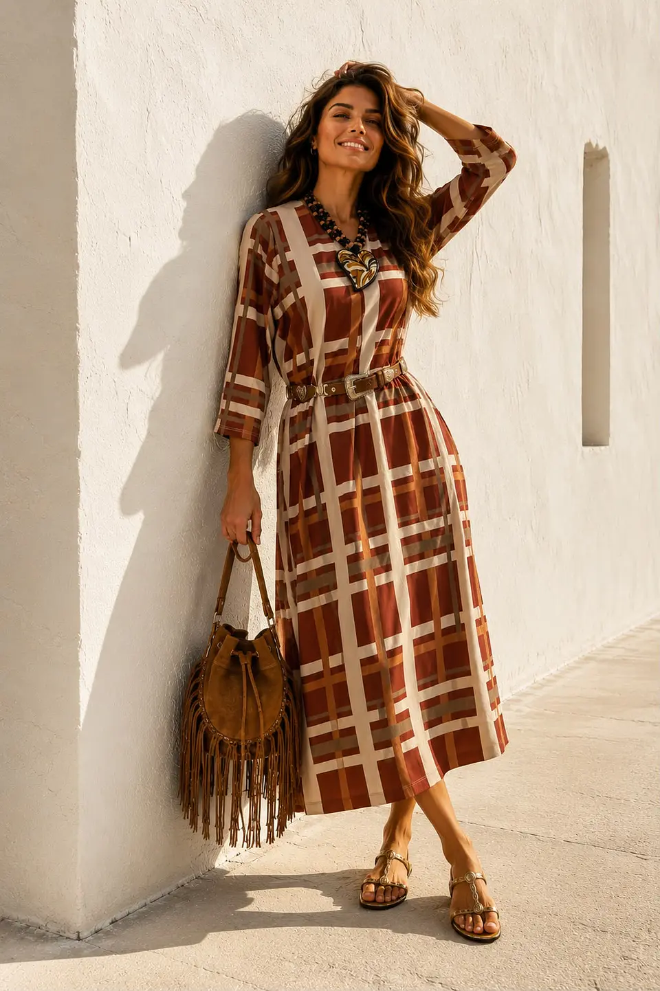 Vestido manga 3/4 3