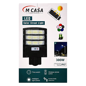 Reflector Solar 300w Led Con Sensor Movimiento Ip67 Luz Blanca