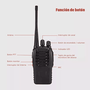 Radio Walkie Talkie Baofeng Inalámbrica C/manos Libres