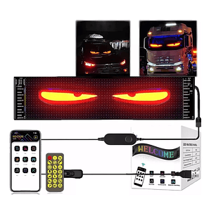 Letrero Led Flexible Programable Usb Para Auto 12x59