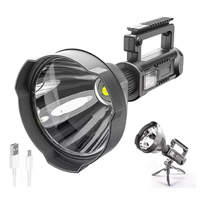 Linterna Led Largo Alcance Recargable Usb con Trípode 