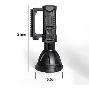 Linterna Led Largo Alcance Recargable Usb con Trípode 