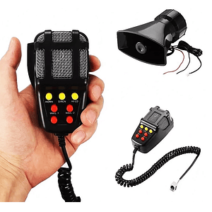 Bocina Sirena 100 Watts Policial Carabinero Megafono 7 Tonos