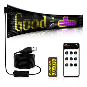 Letrero Led Flexible Programable Para Auto Y Tienda 37x9cm