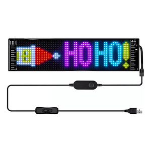 Letrero Led Flexible Programable Para Auto Y Tienda 37x9cm