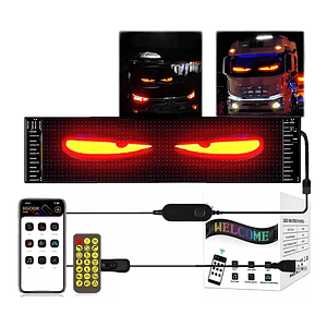 Letrero Led Flexible Programable Usb Para Auto 12x59 Cm