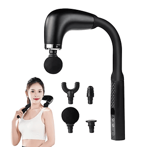 Masajeador Muscular Pistola Mango Extendido Recargable