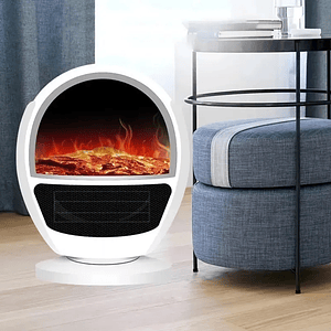 Calefactor Eléctrico De Llama 3d 1500w 3 Velocidades Mcasa