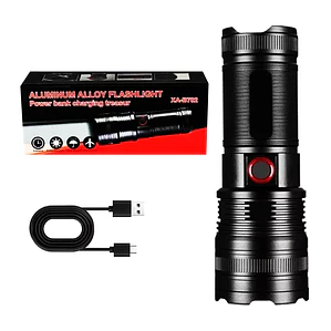 Linterna LED Recargable 2000 lm con Zoom y Resistencia al Agua