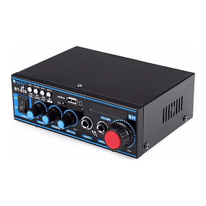 Mini Amplificador Bt-638 Bluetooth Digital Hifi 2ch Color Negro