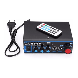 Mini Amplificador Bt-638 Bluetooth Digital Hifi 2ch Color Negro
