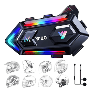 Manos Libres Para Casco Moto Auricular Bluetooth V20 Mcasa