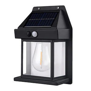 Farol Solar De Pared Sensor Movimiento Luz Cálida Exterior