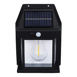Farol Solar De Pared Sensor Movimiento Luz Cálida Exterior