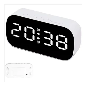 Reloj Despertador LED Digital Blanco