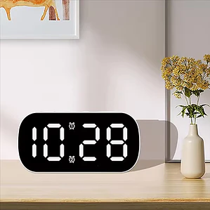Reloj Despertador LED Digital Blanco