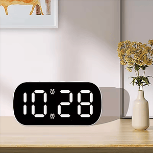 Reloj Despertador LED Digital Blanco