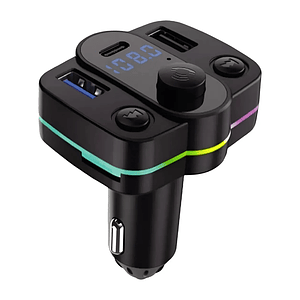 Transmisor Bluetooth Negro Fm Usb Cargador Mcasa