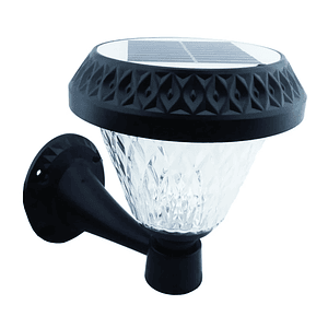 Aplique Solar Led Tipo Farol Redondo 3 Tonos De Luz Mcasa