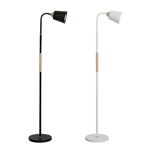 Lámpara de Pie Flexible Negra y Blanca Estilo Europeo  Mcasa
