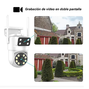 Cámara De Seguridad 6mp Wifi Doble Lente Visión Nocturna ip65