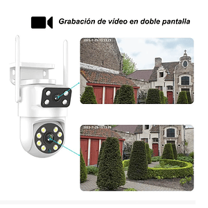 Cámara De Seguridad 6mp Wifi Doble Lente Visión Nocturna ip65
