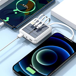 Cargador Portatil 6800mah Power Bank Usb Con Cables Mcasa