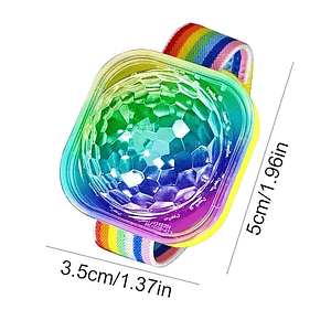 Pulsera Mini Luz De Disco Portátil Recargable Led Mcasa