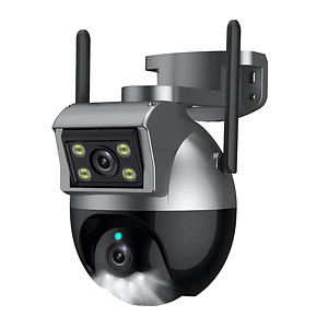Cámara de Seguridad WiFi Exterior 4MP PTZ Doble Lente con Zoom 11x y Visión Nocturna