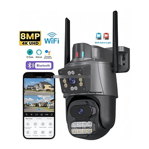 Cámara Seguridad Remota Wifi Doble Lente Full Hd App Yoosee