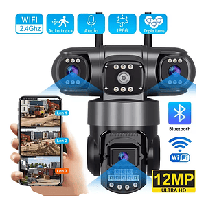 Cámara de Seguridad WiFi Q10 PTZ 360° Full HD 4MP con Visión Nocturna