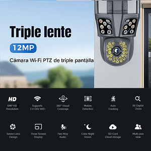 Cámara de Seguridad WiFi Motorizada Q10 350° Full HD Visión Nocturna y Zoom