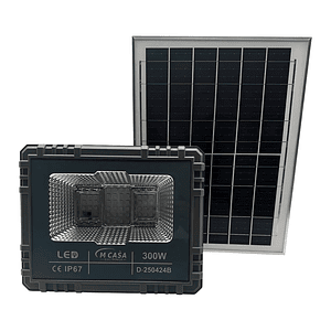 Foco Reflector Solar LED RGB 300W MCASA IP67 para Jardines y Exteriores con Control Remoto