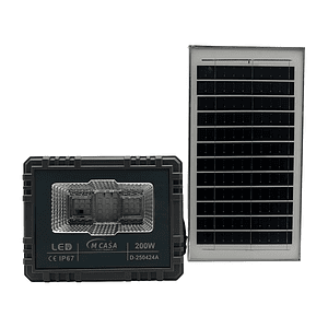 Foco Reflector Solar LED RGB 200W MCASA IP67 para Jardines y Exteriores con Control Remoto