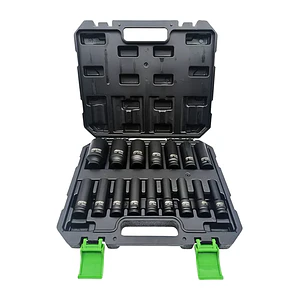 Juego de Dados de Impacto 1/2 Pulgada AFIXS MCASA – 16 Piezas de 10 a 32 mm para Herramientas Eléctricas y Taller Mecánico