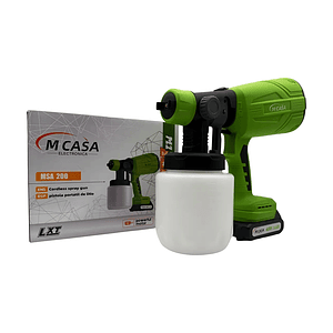 Pistola de Pulverización Inalámbrica Mcasa 1000ml con 2 Baterías y 350W para Pintura