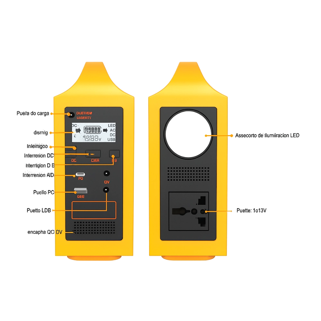 Generador Energía Portátil Hibrido 100w Linterna Usb Mcasa 3