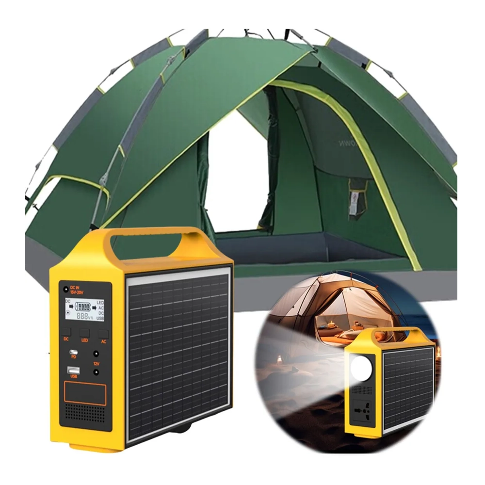 Generador Portátil Híbrido 100W Solar y Batería 220W 5