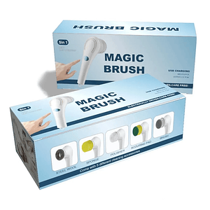 Cepillo Limpieza 5 En 1 Recargaple Usb Portatil Fregador Blanco