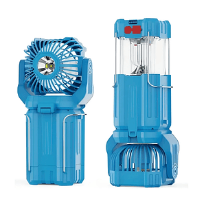 Linterna Solar Portátil Recargable Camping Con Ventilador