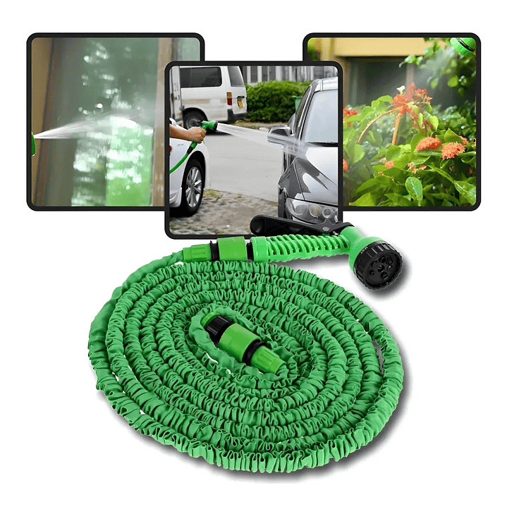 Manguera Expandible Retráctil 22.5m con Pistola para Jardín 8