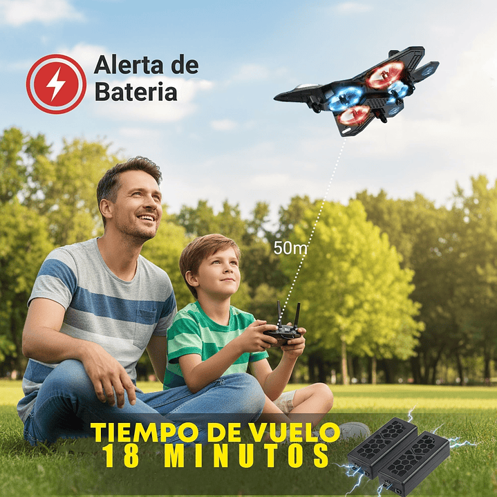 Dron Avión De Combate Con Control Remoto Antigolpes Aero Jet 6