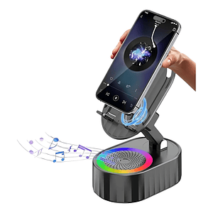 Parlante Bluetooth con soporte para celular y luces LED – mcasa-audio