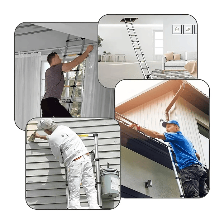 Escalera Telescópica Aluminio 3.5m Plegable Portátil Mcasa 5